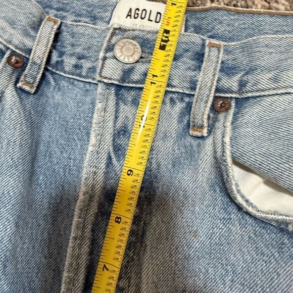 Agolde Mom Dad Jeans Light Wash Distressed High Waisted Straight 27” - Picture 10 of 12